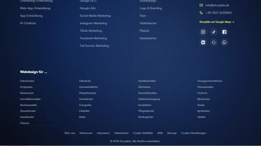 Footer Design: Der unterschätzte Conversion-Hebel am Seitenende